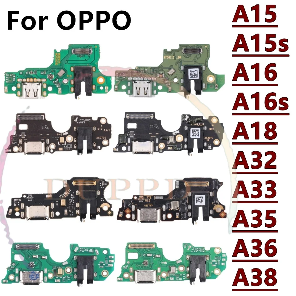 Original For OPPO A15 A15s A16 A16s A18 A32 A33 A35 A36 A38 Fast Charging Type-C USB Connector Board Dock Flex Cab