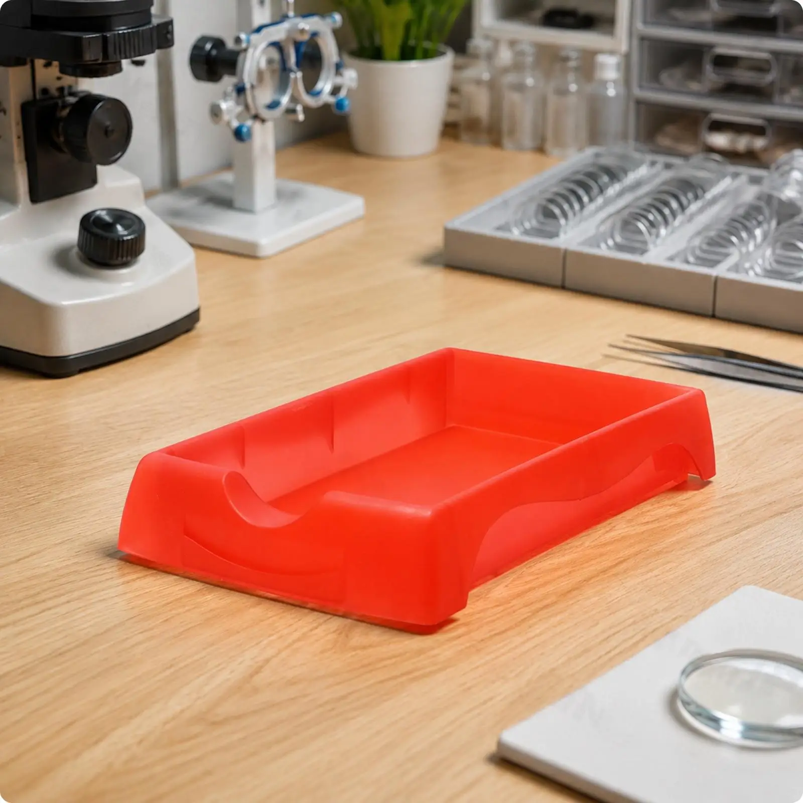 Lightweight PP Optical Tray Storage Organizer for Eyeglass Lenses Small Parts Workshop Desk Craft Shelf Container