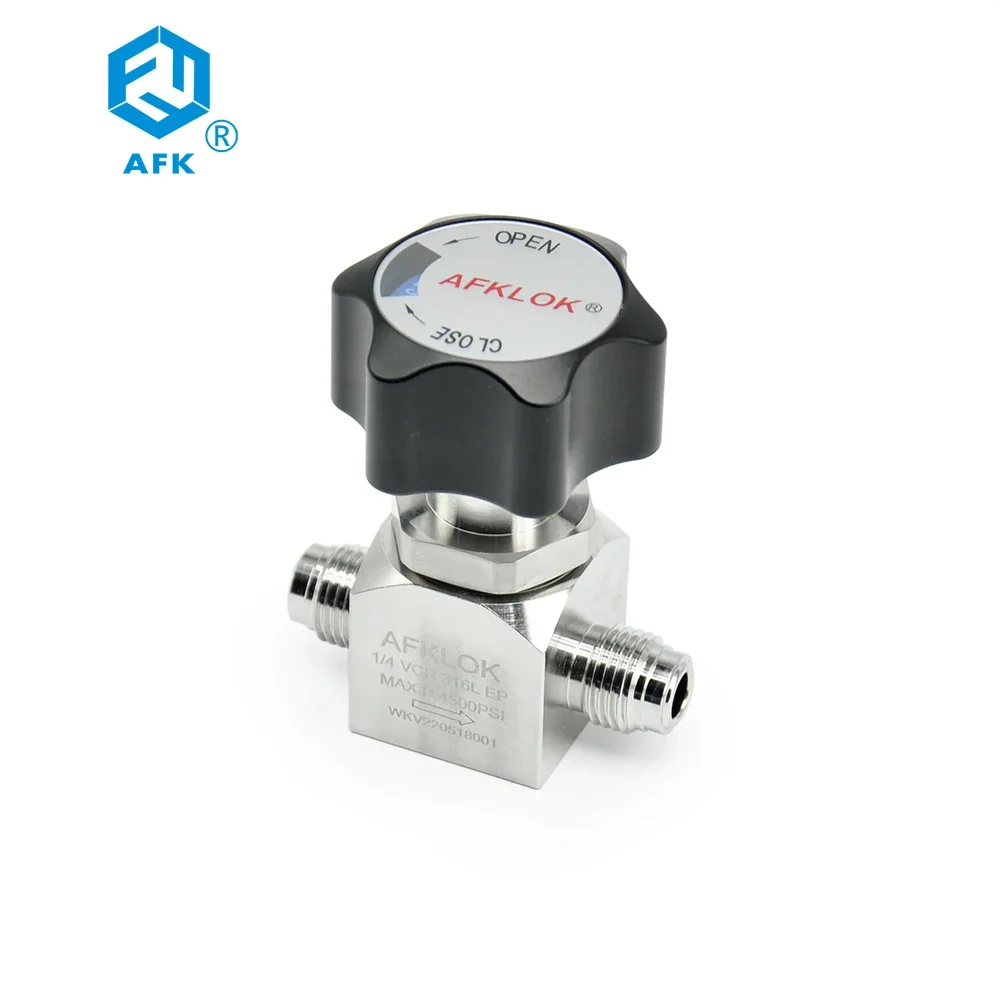 1/4in Male VCR EP Grade Straight Diaphragm Valve 316 Stainless Steel Manual Diaphragm Valve of Ultrahigh Purity 150PSI