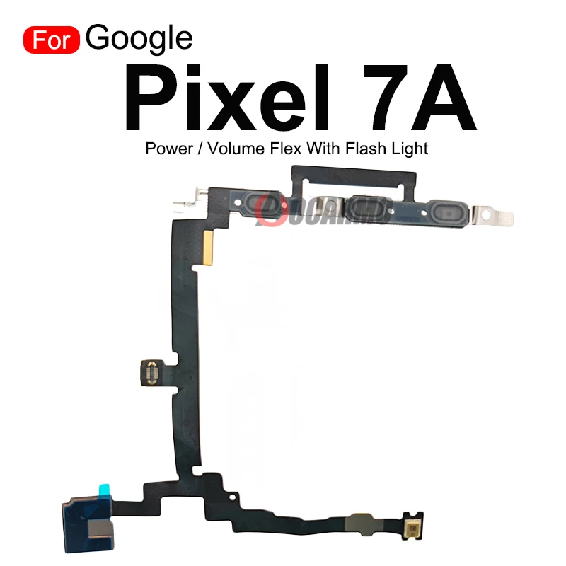 For Google Pixel 7A Power On/Off Volume Up Down With Flash Light Flex Cable Replacement Parts