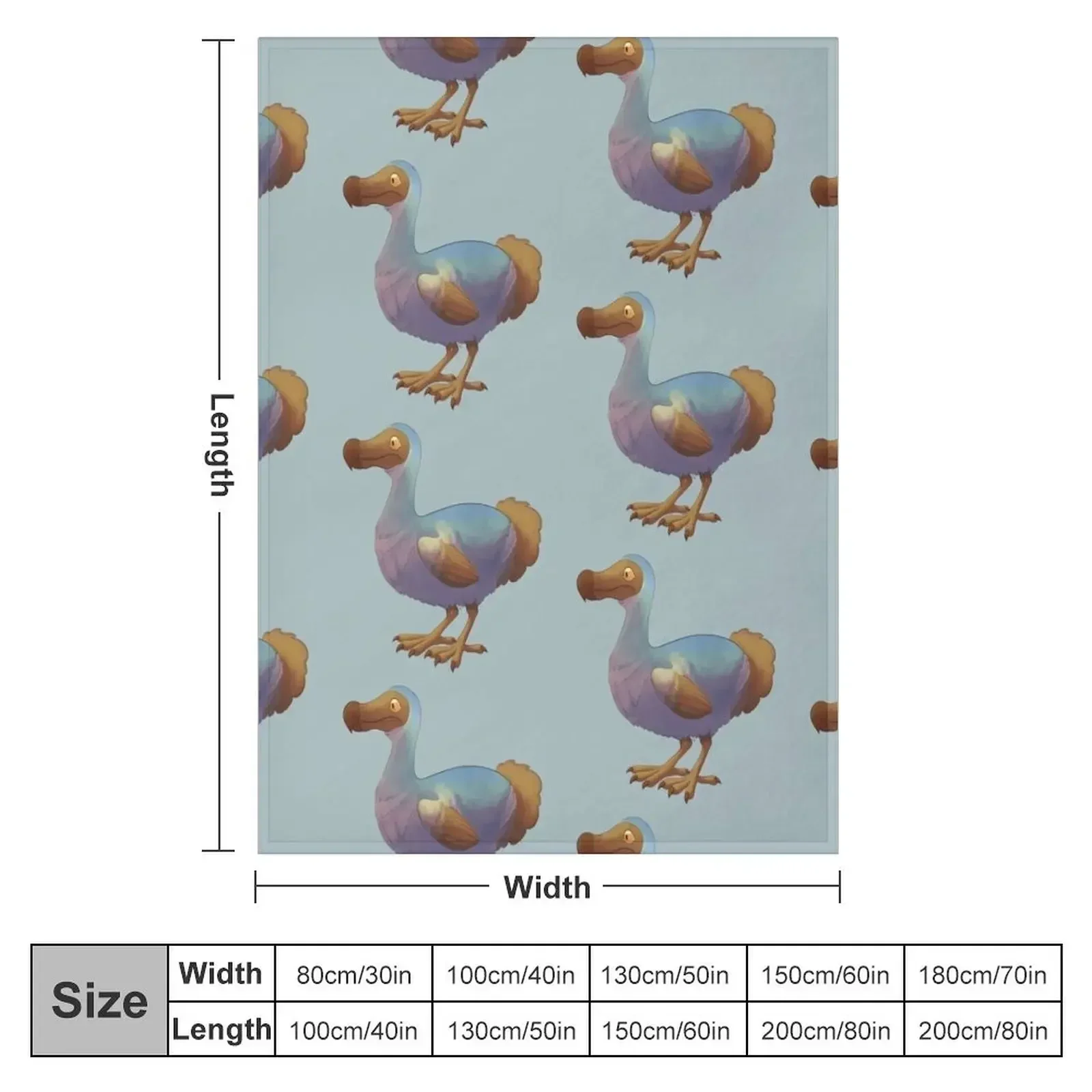 Dodo bird Throw Blanket Furrys Flannel Sofas Travel Blankets