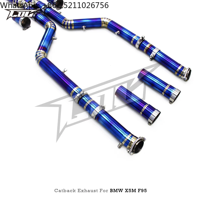Valvetronic Exhaust System for BMW X5M/X6M F95/F96 4.4TT 2020-2024 Titanium Pipe Muffler Race Sport Valved Catback Exhaust