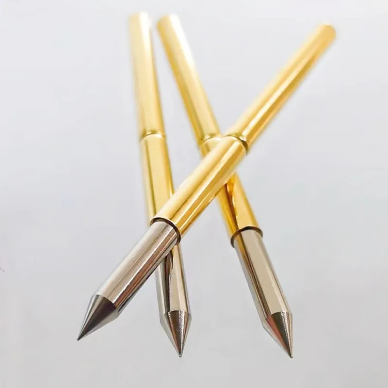 P125シリーズ ニッケルメッキ真鍮スプリングテストプローブ テストピン ポゴピン 電気針 PCBテストツール P125-B P125-B1 33.35mm 2.02mm