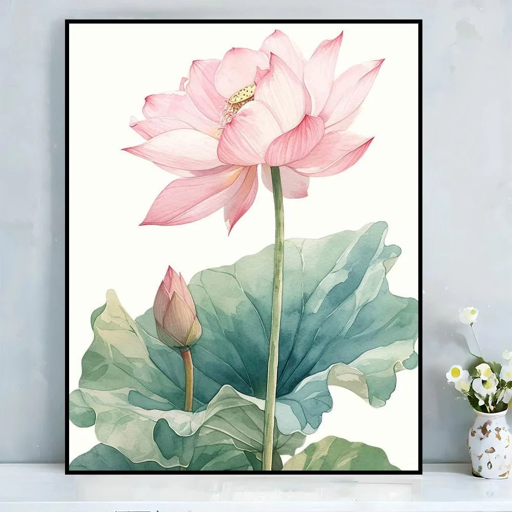 

A-0164 Spring Flower Meadow Landscape Oil Painting, Nature Art, Bright Home Decor