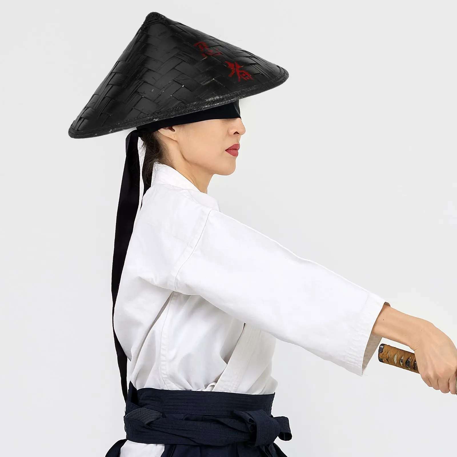 

Ninja Hat Chinese Japanese Stage Performance Cap Farmer Cone Sun Hats for Men Conical Stage Performance Party Decoration