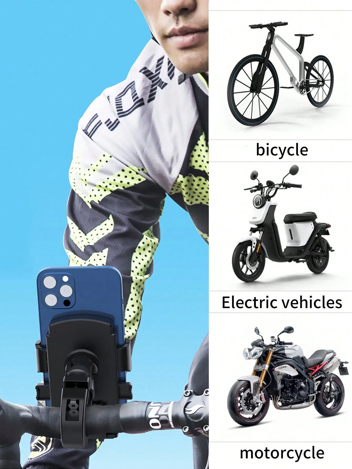 

1pcs outdoor bicycle motorcycle fixed phone holder