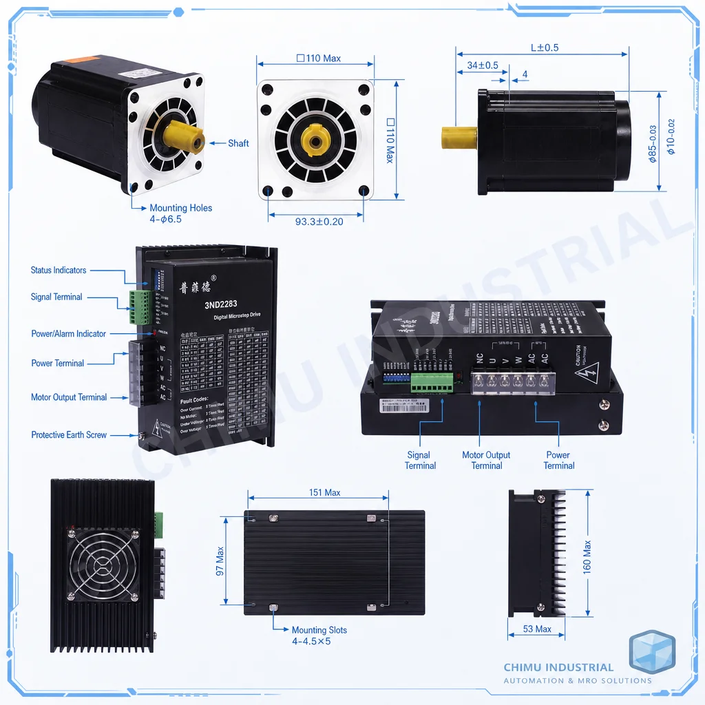 【CHIMU INDUSTRIAL】 for 110BYG3 - Stepper Motor recension och pris