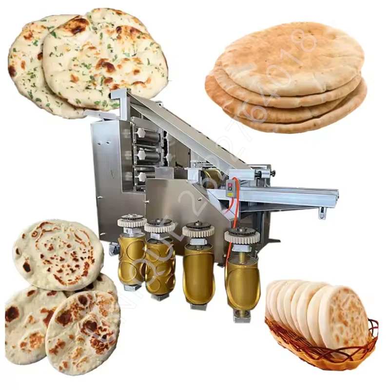 

Commercial Automatic Empanada Dumpling Skin Wrapper Making Machine Chapatti Roti Arabic Pita Flour Tortilla Maker