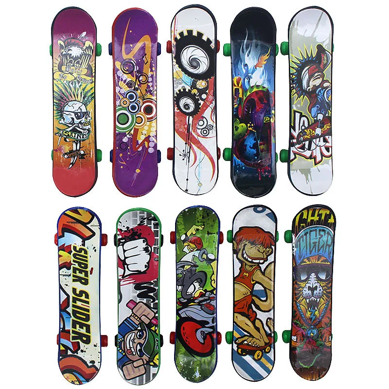 10 pz/borsa di Alta Qualità Dito Skateboard Desktop di Plastica Dito Skateboard Per Bambini Mini Finger Board Lega di Skate Boarding Giocattoli Regalo