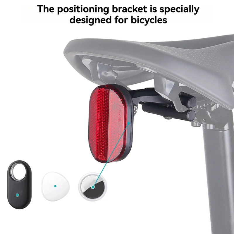 A79E-For Airtag دعامة حماية مضادة للسرقة نظام تركيب الضوء الخلفي العاكس لأضواء الليل سكوتر الدراجة