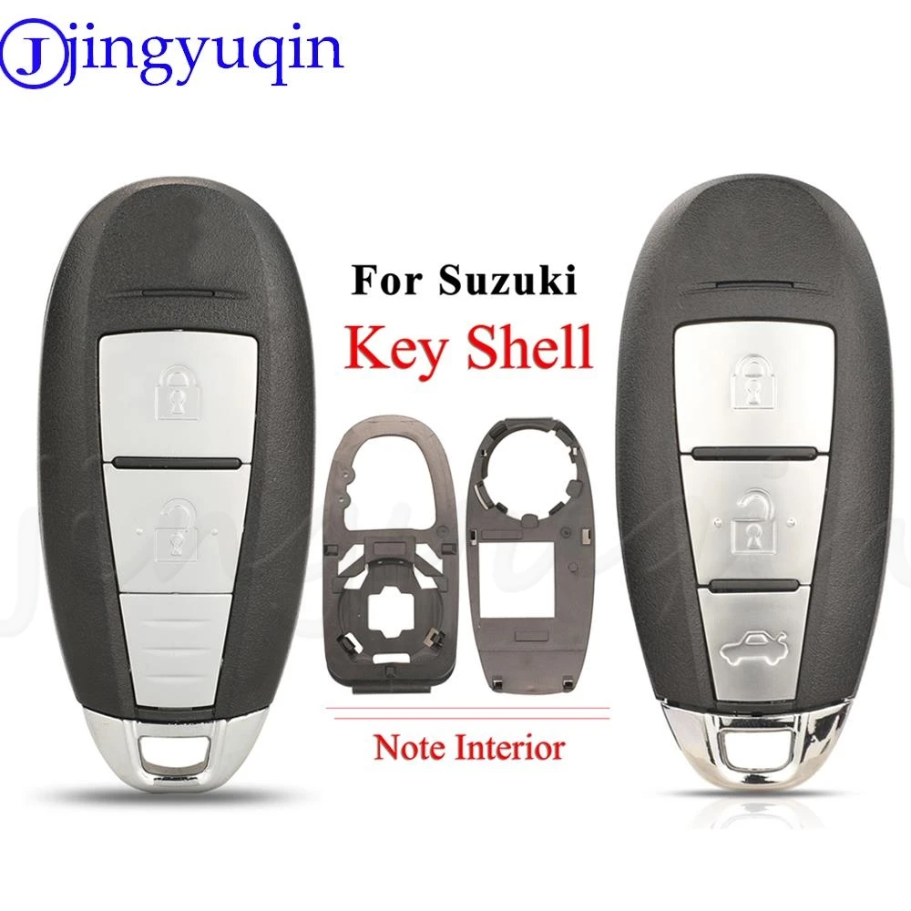 

jingyuqin 2/3 Buttons Remote Smart Car Key Shell Case Cover For Suzuki Swift SX4 Vitara 2010-2016 TS008 / TS007 Fob HU133R Blade