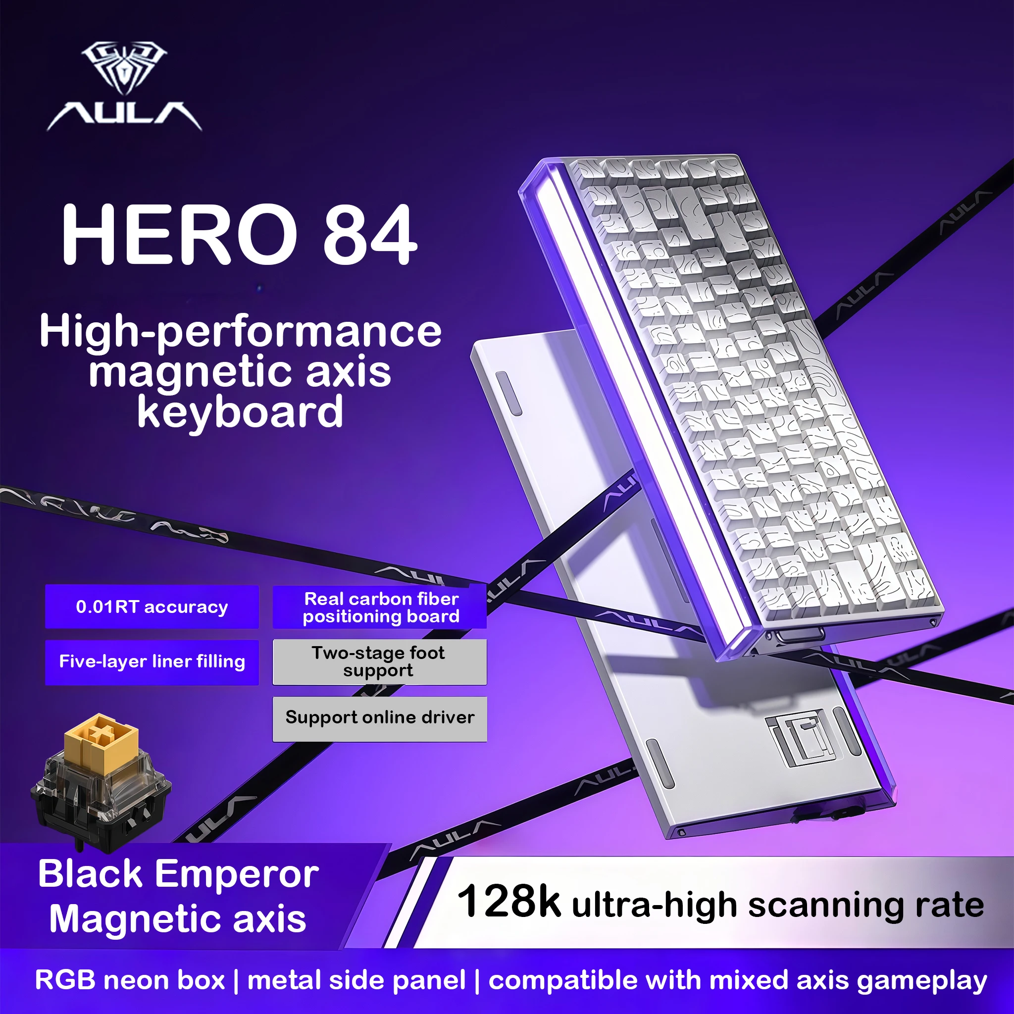 AULA HERO 84HE 磁気軸キーボード RT ゲーム 75 構成カスタマイズされ