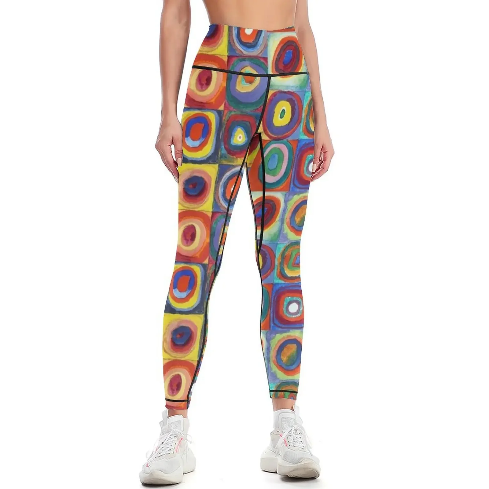 

Wassily Kandinsky - Color Study, Squares with Concentric Circles - Bauhaus Art Leggings sports woman gym Womens Leggings