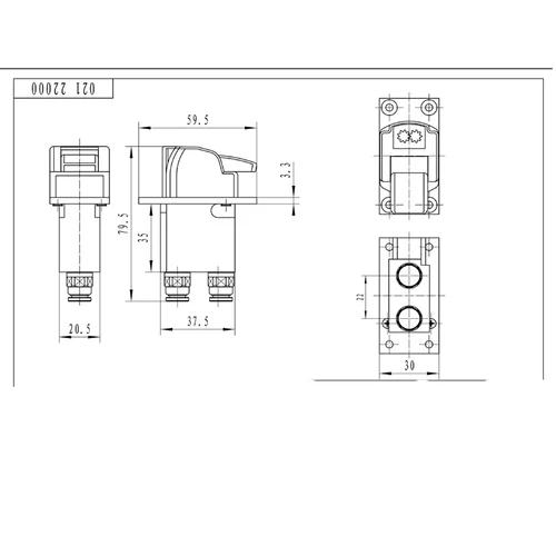 Imagen 2 del producto Válvula de maquinaria agrícola de una sola llave, válvula de control manual cuadrada, válvula neumática de interruptor único JY34-A-1 con luz indicadora