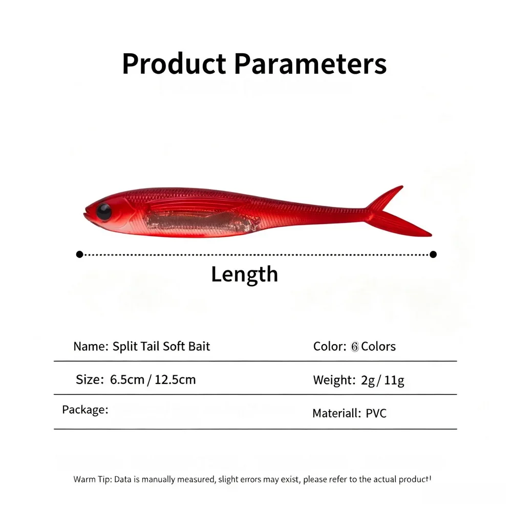Saltwater Fishing Lure Soft Plastic Fork Tail Drop Shot Silicone Bait Worm for Bass Trout Pike Walleye Weedless Design