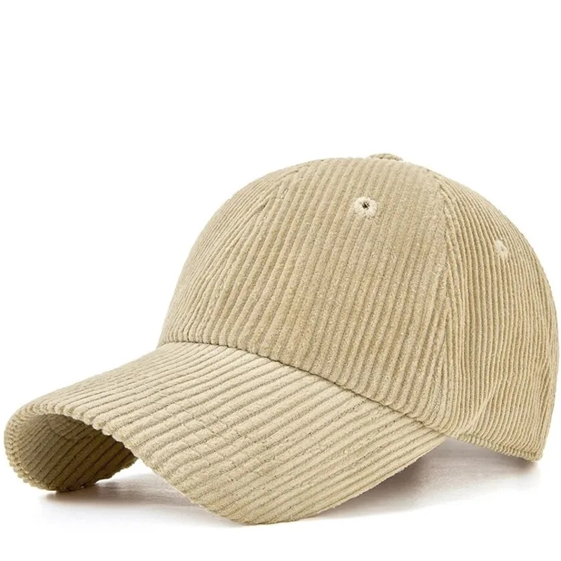 New Korean Autumn and Winter Corduroy Baseball Cap Women Soft Top Outdoor Snapback Cap