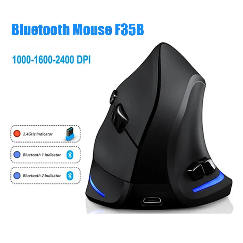 Lefon F33/F26C/F35B Trackball Mouse Bluetoothi ​​ergonoomiline hiir 2,4G traadita laaditava rullpalli hiired arvuti kontori joonistamiseks