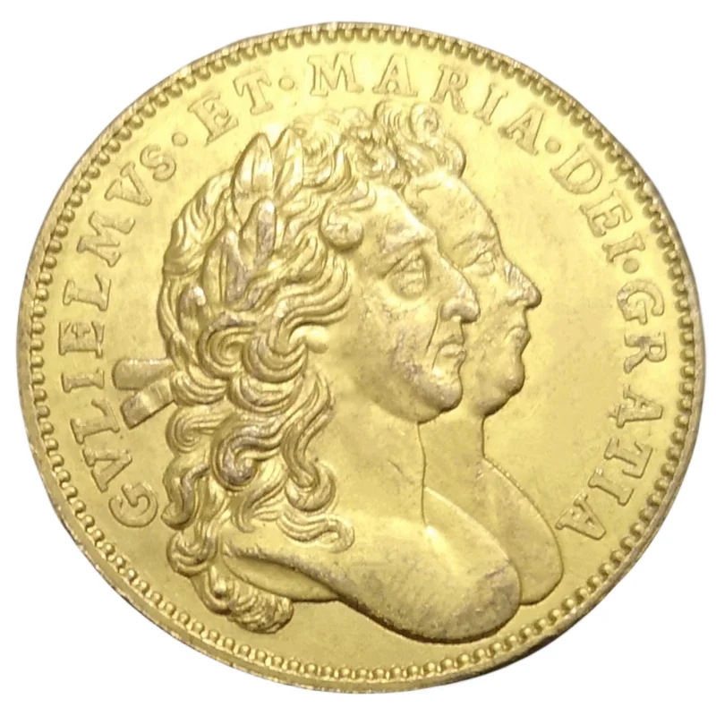 1691 England 1 Guinea - William & Mary .9999 pure Gold Plated Copy Coin