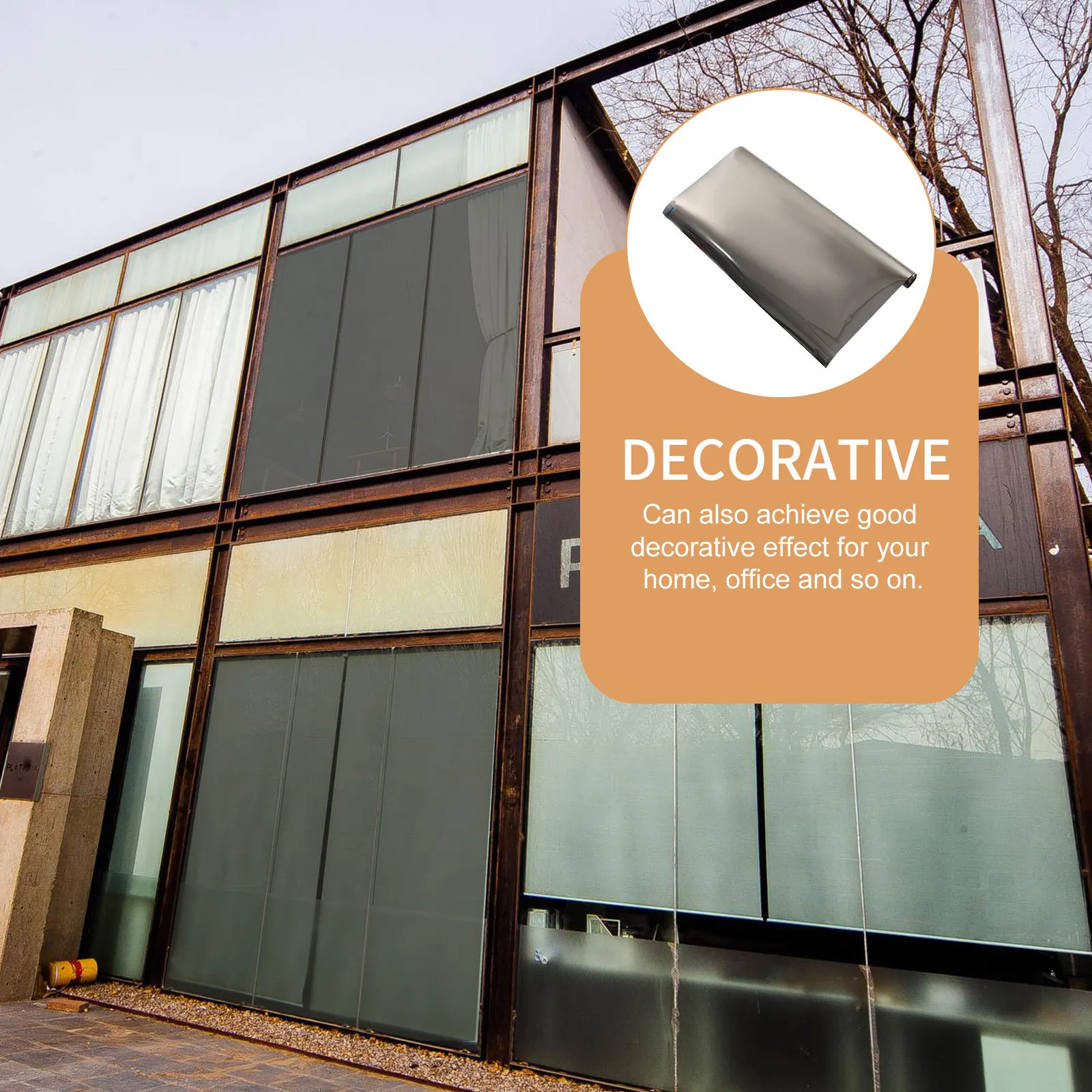 

Alipis 1 Roll Bathroom Privacy Window Film One Way Glass Sun Blocking Electrostatic Insulation Film for Home Office