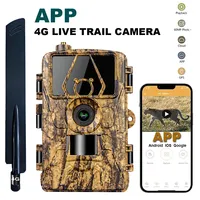 4G LIVE Trail Camera APP Control IR Night Vision Hunting Trap HD Camera 60MP 8K with SIM Card Cellular Mobile Wildlife Cam