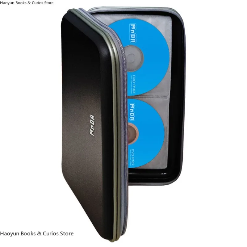 أسود، 80 قطعة/الحزمة، حامل أقراص مضغوطة لواقي السيارة، محفظة أقراص مضغوطة، شديدة التحمل، مضادة للخدش، حقيبة تخزين الأقراص المضغوطة، أكمام CD DVD #2