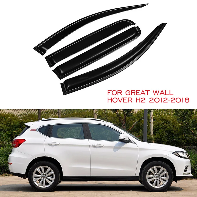 For Great Wall Hover H2 2012 - 2018 Side Window Deflectors Sun Rain Guard Awnings Shelters Vent Shades