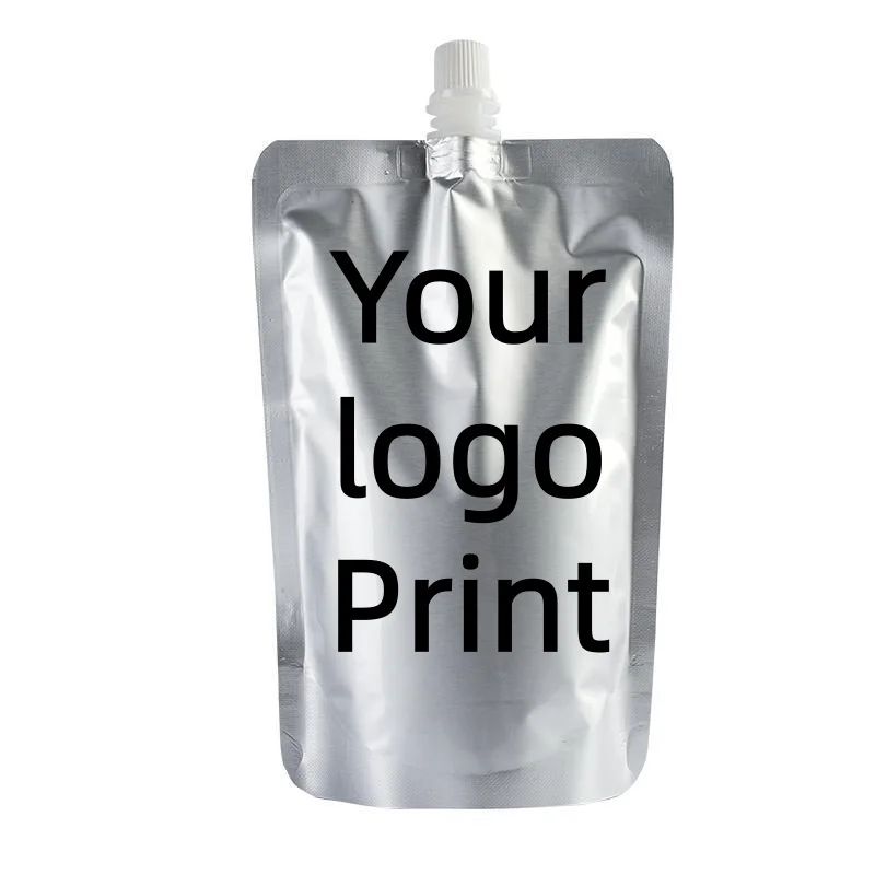 

100PCS 100ML~600ML Stand Up Aluminum Liquid Pouches with Cap, Leak-Proof Bags for Beverage, Juice, Soup & Liquid Food Storage