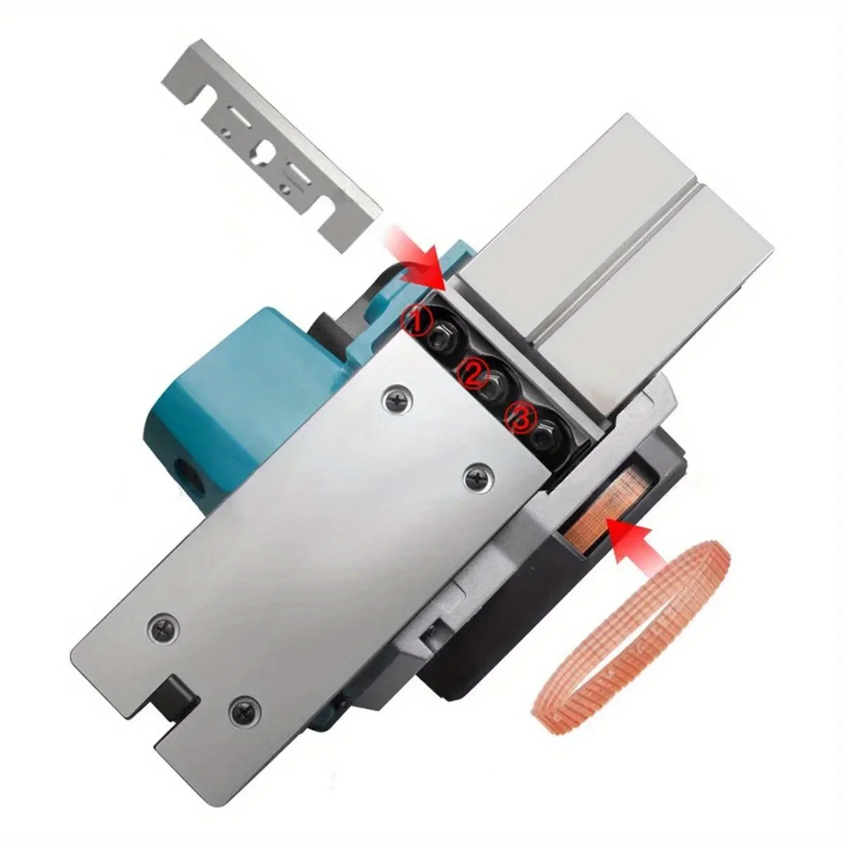 2 قطعة أجزاء شفرات المسوي الفولاذية عالية السرعة 3-1/4 ، شفرة استبدال المسوي الكهربائية لأعمال النجارة للخشب الصلب Maklta 1900B