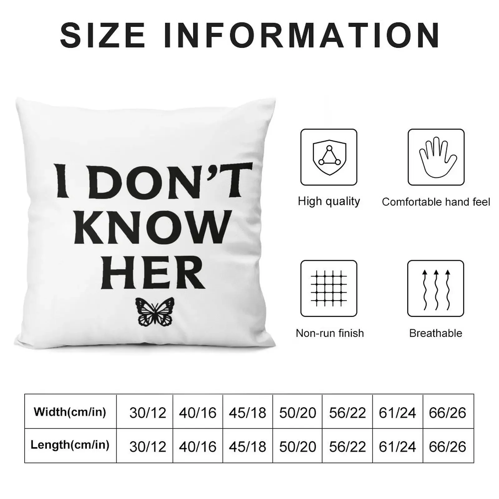 I DON'T KNOW HER Mariah Carey Quote Throw Pillow Decorative Sofa Cushions pillow