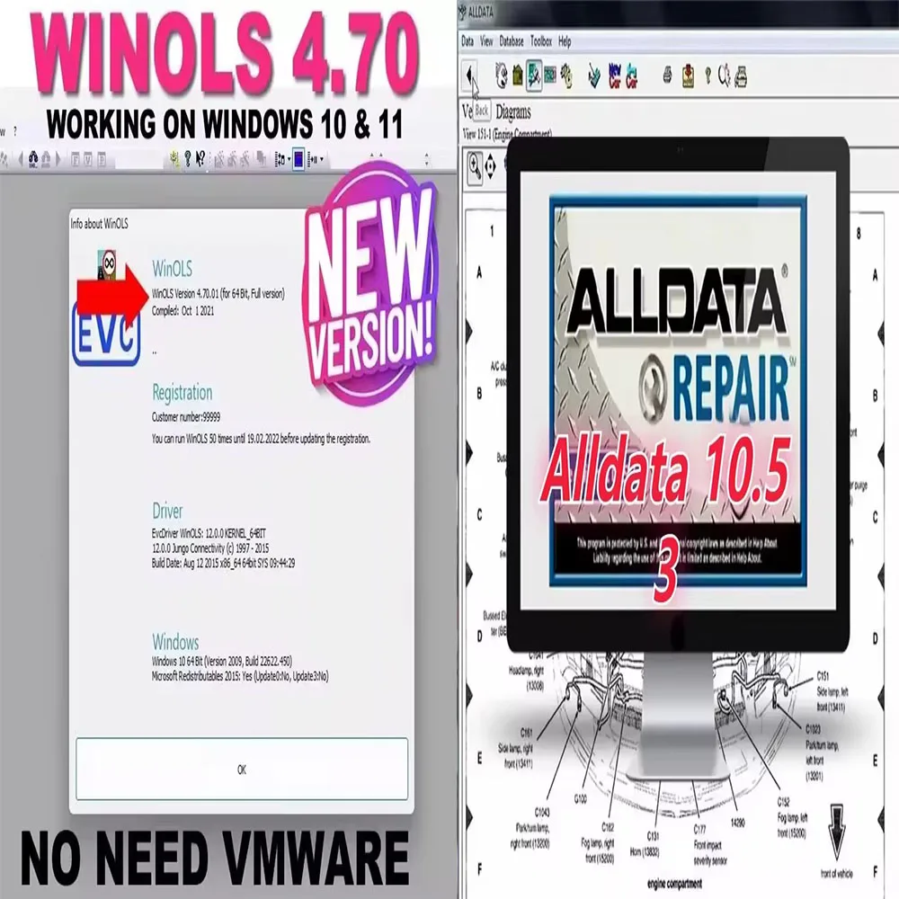 

Winols 4.7 Last Version Working on Windows10 Win 11&2024 Hot Newest all data auto repair software alldata 10.53