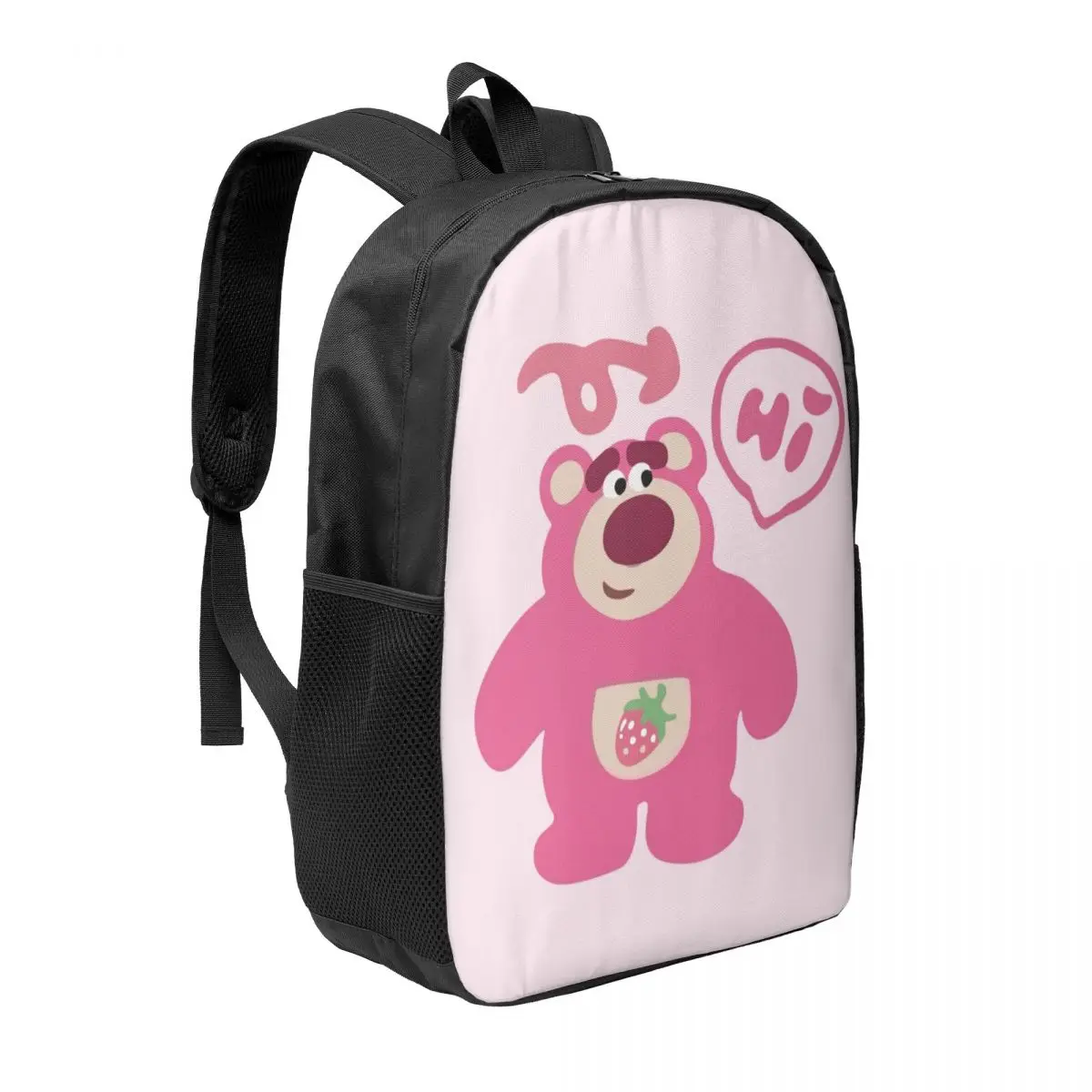 Custom Hello Lotso Huggin Strawberry Bear Backpacks for Boys Girls School College Travel Bags Women Men Bookbag 15 Inch Laptop