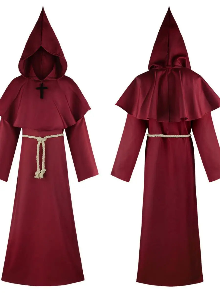 Nuovo loween Dio della Morte Gioca Costume Cinque Fantasmi Vestito Monaco Medievale Veste Monaco Suora Strega Sacerdote Vestiti Cosplay Faion delle Donne