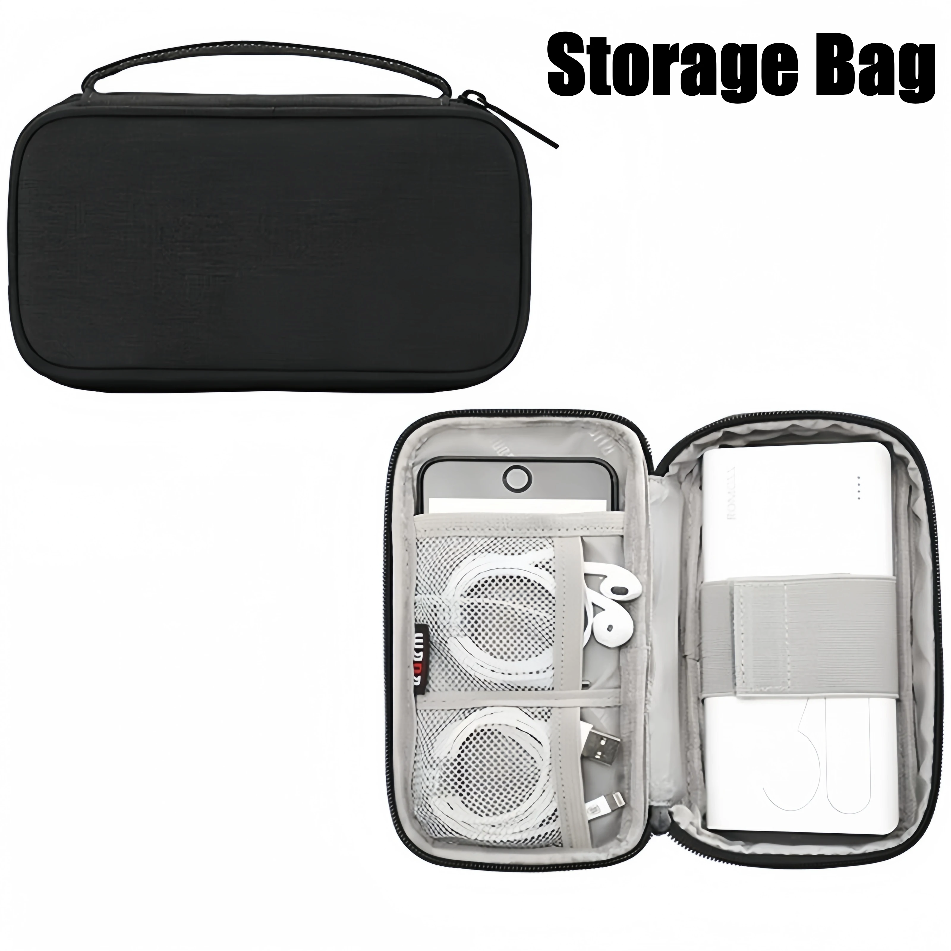 Portable Travel Cable Digital Storage Organizer USB Gadgets Wires Charger Power Battery Zipper Cosmetic Bag Multifunctional Case