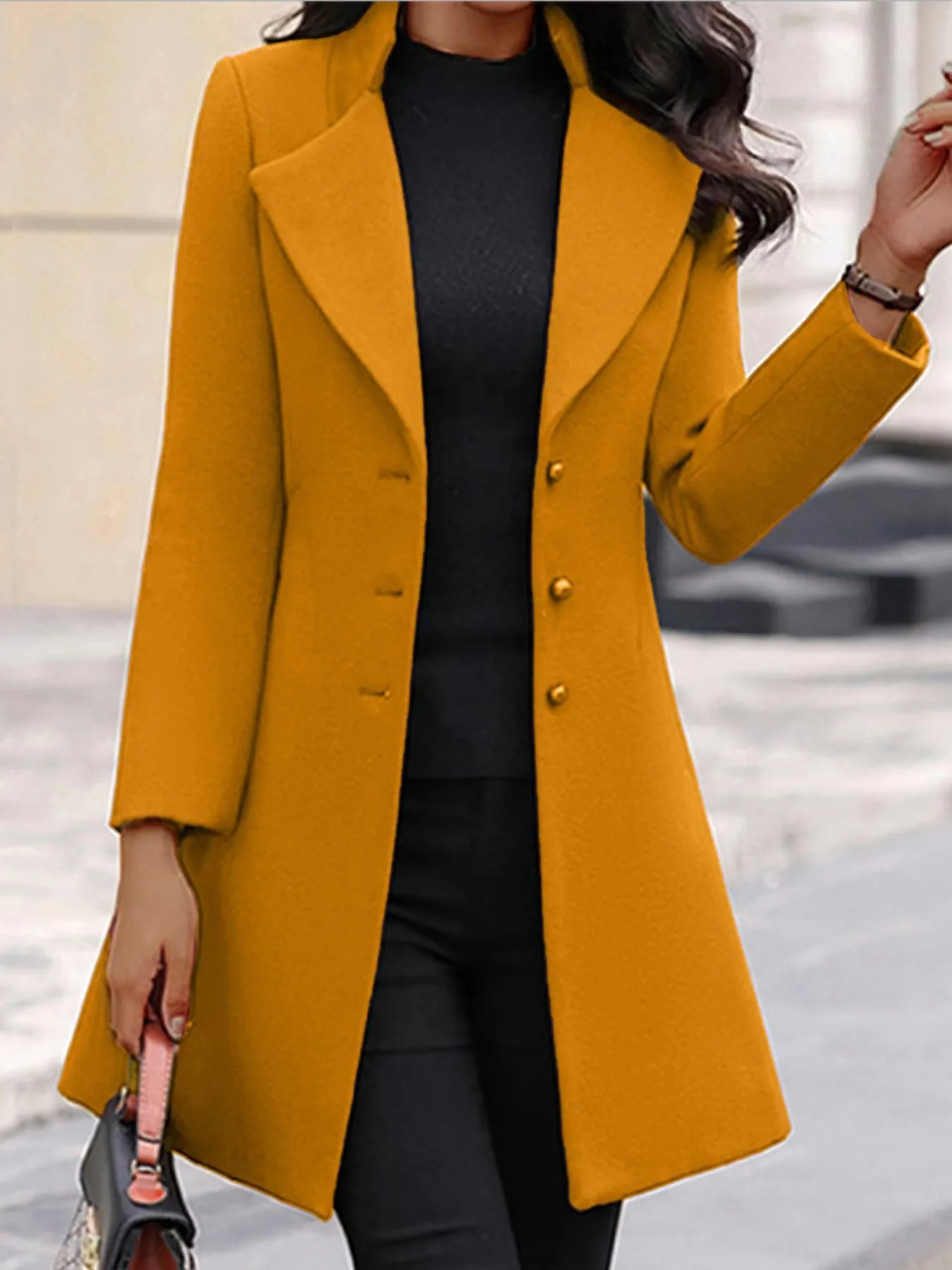 Autumn Winter Women's Top Coat Solid Slim Women Woolen Suit Coat Blazers Elegant Women  Пиджак Оверсайз Женская Blazer Femme