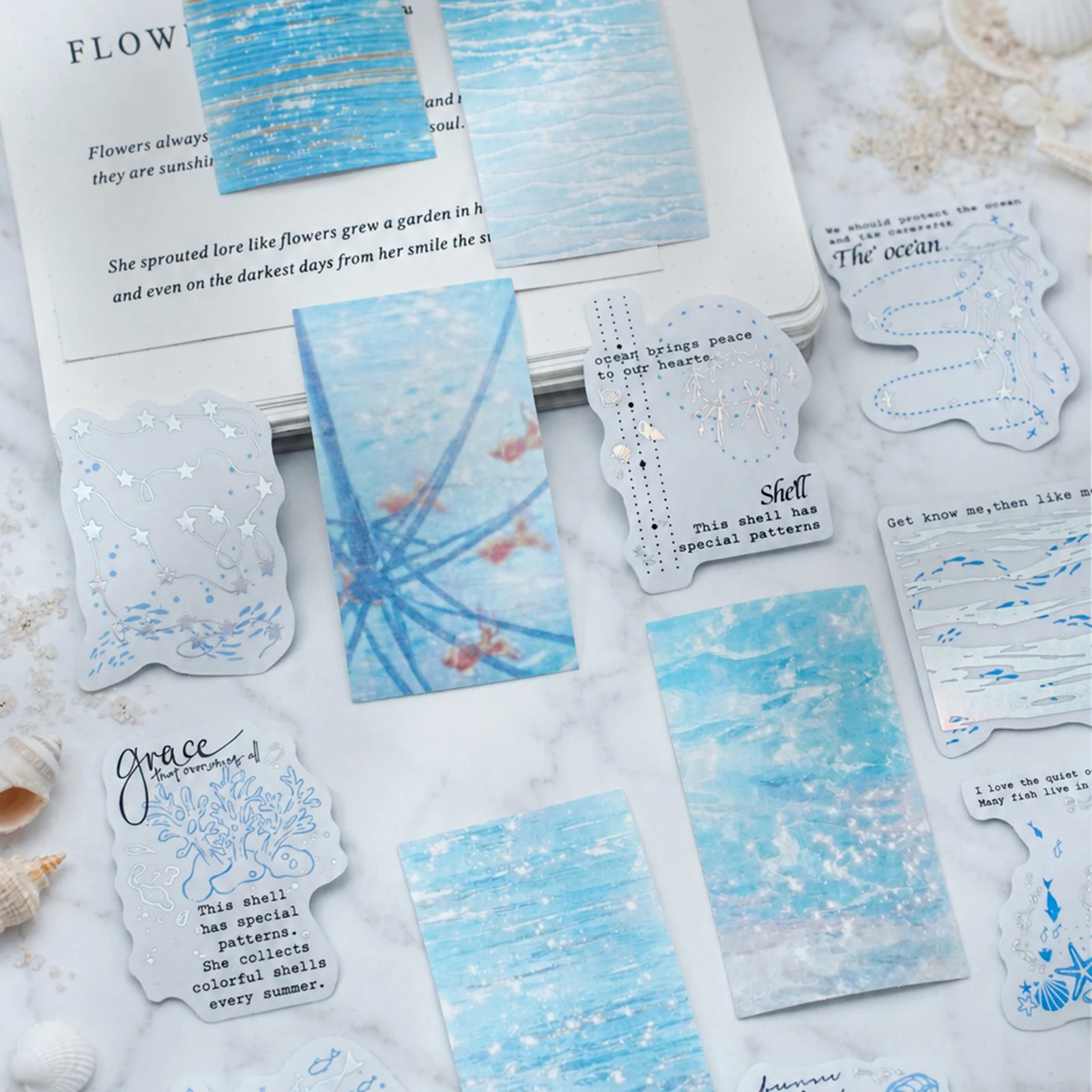 Etori Life, 15 piezas de papel con diseños artísticos de siluetas de paisajes, con motivos de mariposas, flores, pájaros, olas y lluvia, ideal para diarios, álbumes de fotos, tarjetas de felicitación, como material para bolsas de regalo para estudiantes, para decorar portátiles, fundas de teléfono, guitarras, bicicletas y cascos, postales y sobres, para manualidades, decoración de oficinas, decoración de habitaciones, para proyectos artísticos, material escolar y adhesivos para bicicletas.