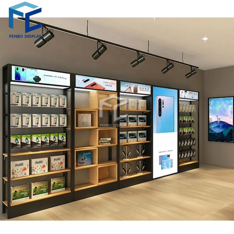 custom.Modern Mobile Phone Store Interior Design Decoration Ideas Cell Phone Display Cabinet Accessory Display Racks