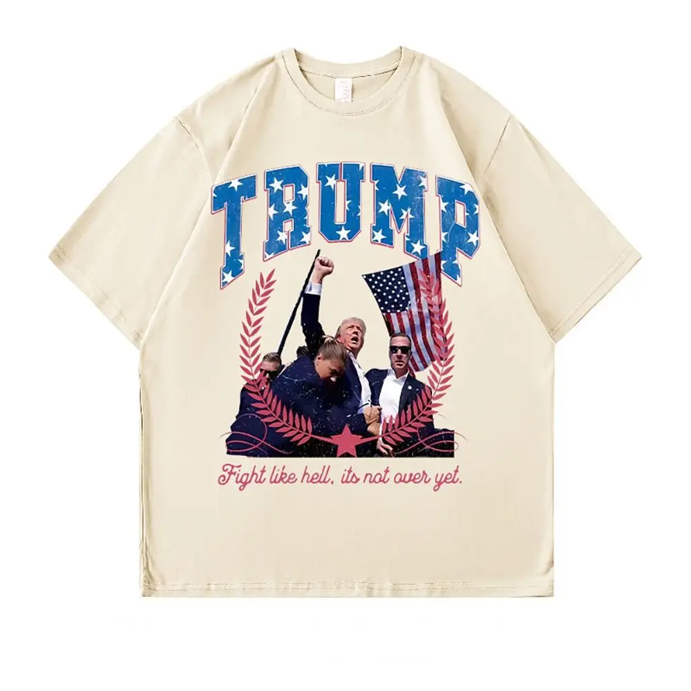 New Donald Trump T-Shirt O-Neck Casual Short Sleeve Cotton Tees Unisex