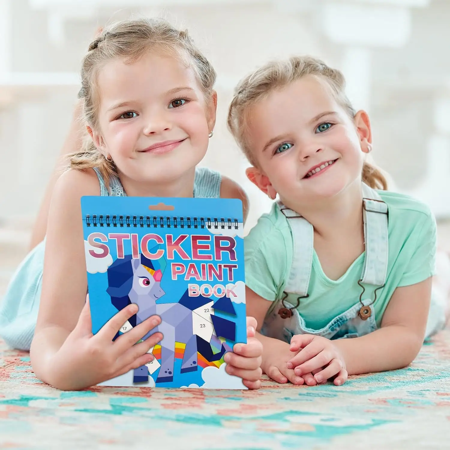 Adesivi Libro di pittura per bambini Libro di adesivi per cartoni animati incollato con i numeri Libro di adesivi puzzle per giochi cerebrali da viaggio Giocattolo educativo