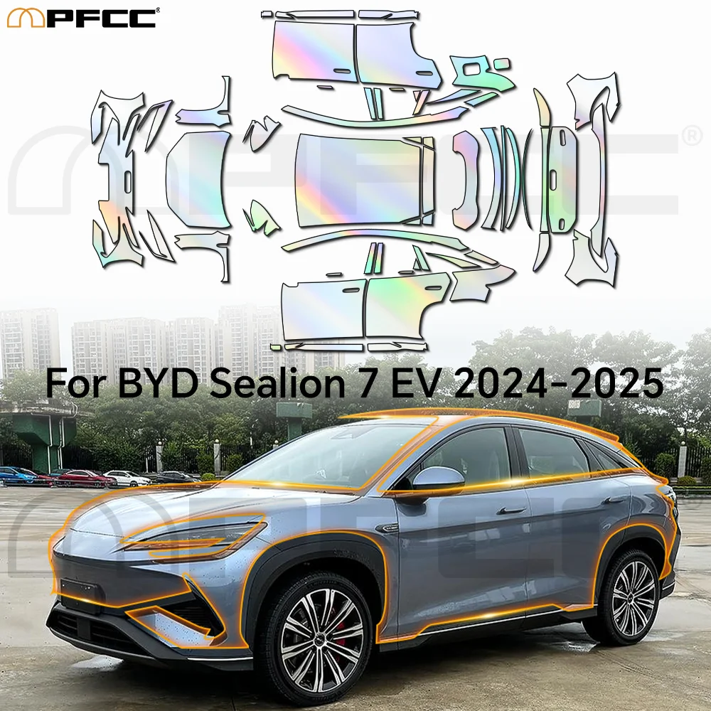 

9Mil For BYD Sealion 7 EV 2024 2025Paint Protection Film TPU Scratch Resistant PPF Precut Full Vehicle Transparent Invisible Kit