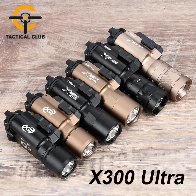 WADSN Tactical X300U X300 Ultra X300V XH35 Metal Pistol Scout Flashlight Airsoft Strobe Weapon Gun Light Fit 20mm Picatinny Rail