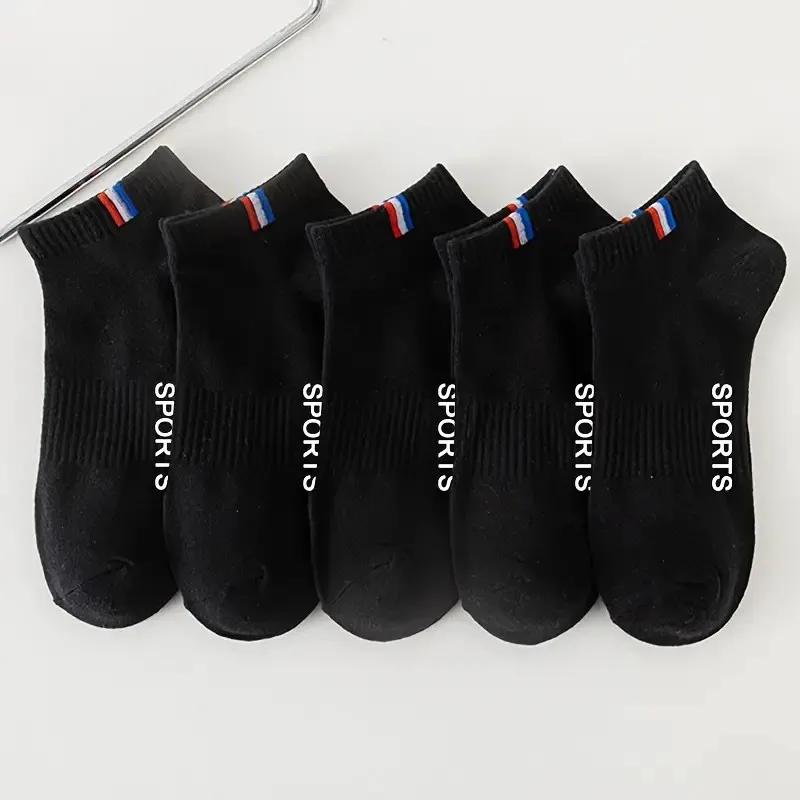 10/20/30 Stück atmungsaktive, niedrig geschnittene Sportsocken für Herren, bequeme, feuchtigkeitsableitende Polyester-Spandex-Mischung für Sport- und Freizeitkleidung – Detail 6