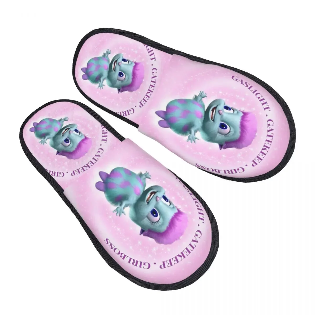 Cartoon Bibble Beliefs House Slippers Women Cozy Memory Foam Gaslight Gatekeep Girlboss Slip On Bedroom Slipper Shoes