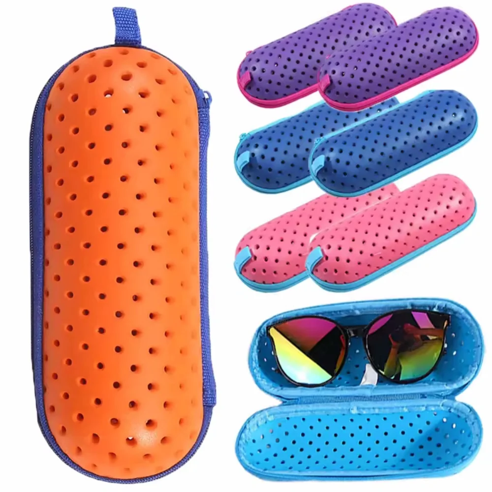 EVA Soft Swimming Glasses Organizer Protector Glasses Case Swimming Gear Breathable Drainage Hole Portable Goggles Cover