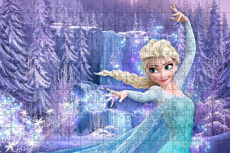 Disney Princess Frozen Snow Sisters Jigsaw Puzzle Fashion Diy Gift Nursery Home Decor Game Toys 1000 Pieces Paper Puzzles Murals