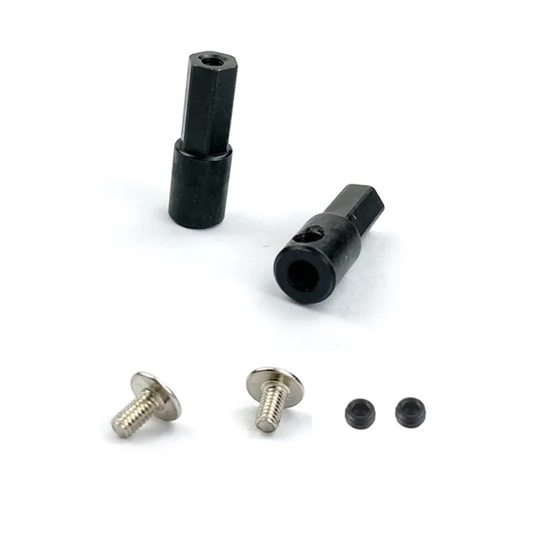 

CYGJ-4X For WPL D12 1/10 RC Car Upgrade Parts Metal 5Mm Front Wheel Hub Hex Adapter Combiner & Rear Axle Shaft Adapter,A