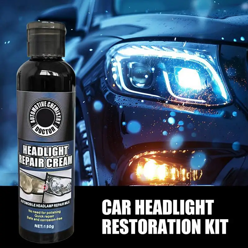 

Headlight Restoration Spray Headlight Lens Restoration Spray 150g Headlight Polish Spray For Instantly Remove Oxidation Dirt &