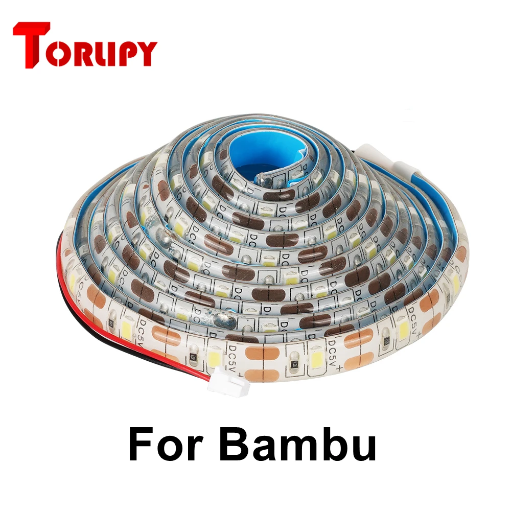 LED Lights Strip For Bambu lab p1p 3D Printer LED Light Bar Kit 5V 150cm IP44 Waterproof Lighting Lamp For Bambulab