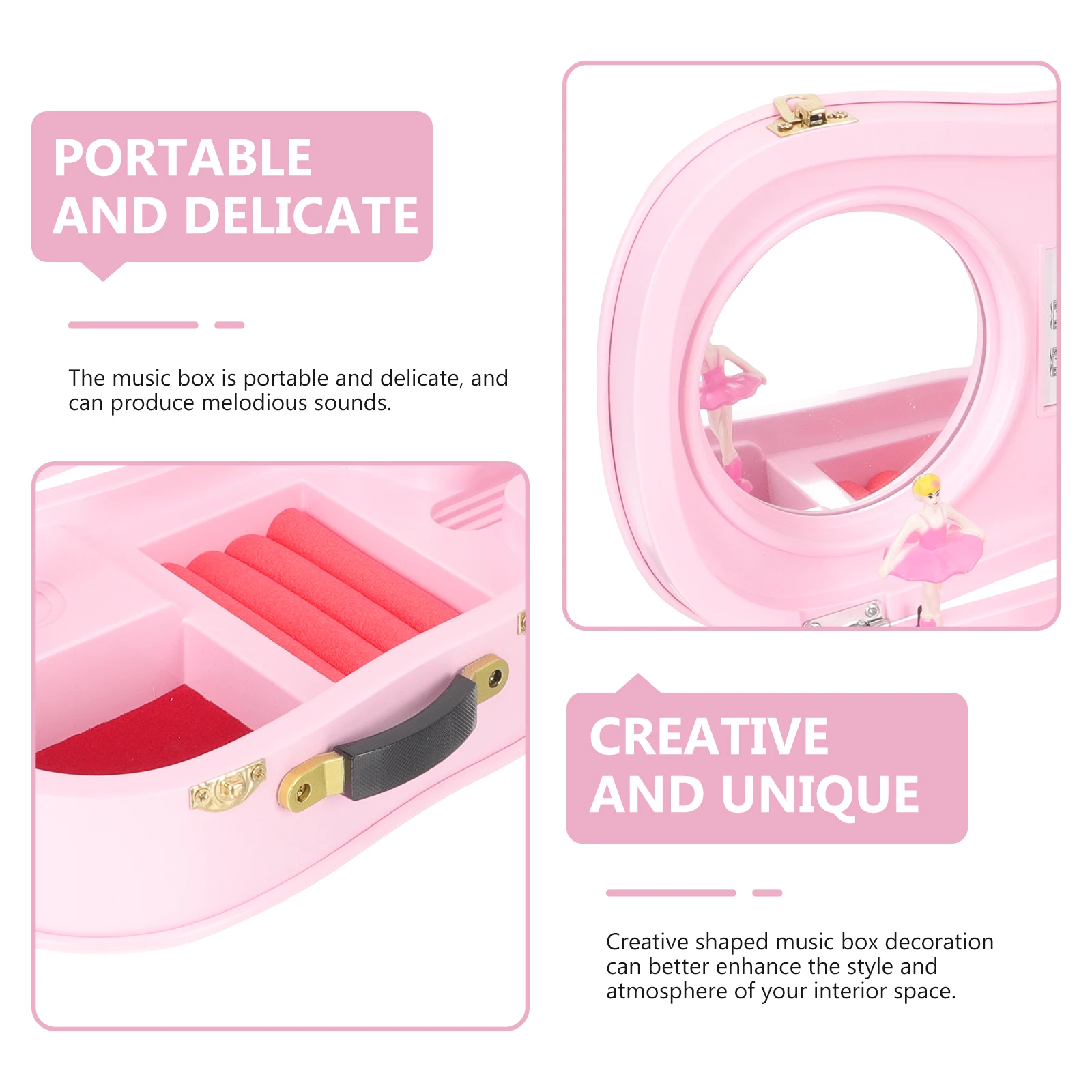 Violin Music Box Jewelry Storage Kid Gifts Musical Instruments Ornaments Guitar