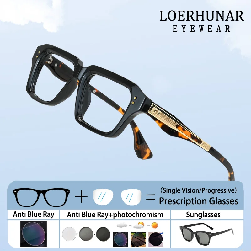

Fashion Square Frame Prescription Glasses Custom Reading Eyewear Women Optical Photochromic Anti Blue Light Near Sight Eyewear