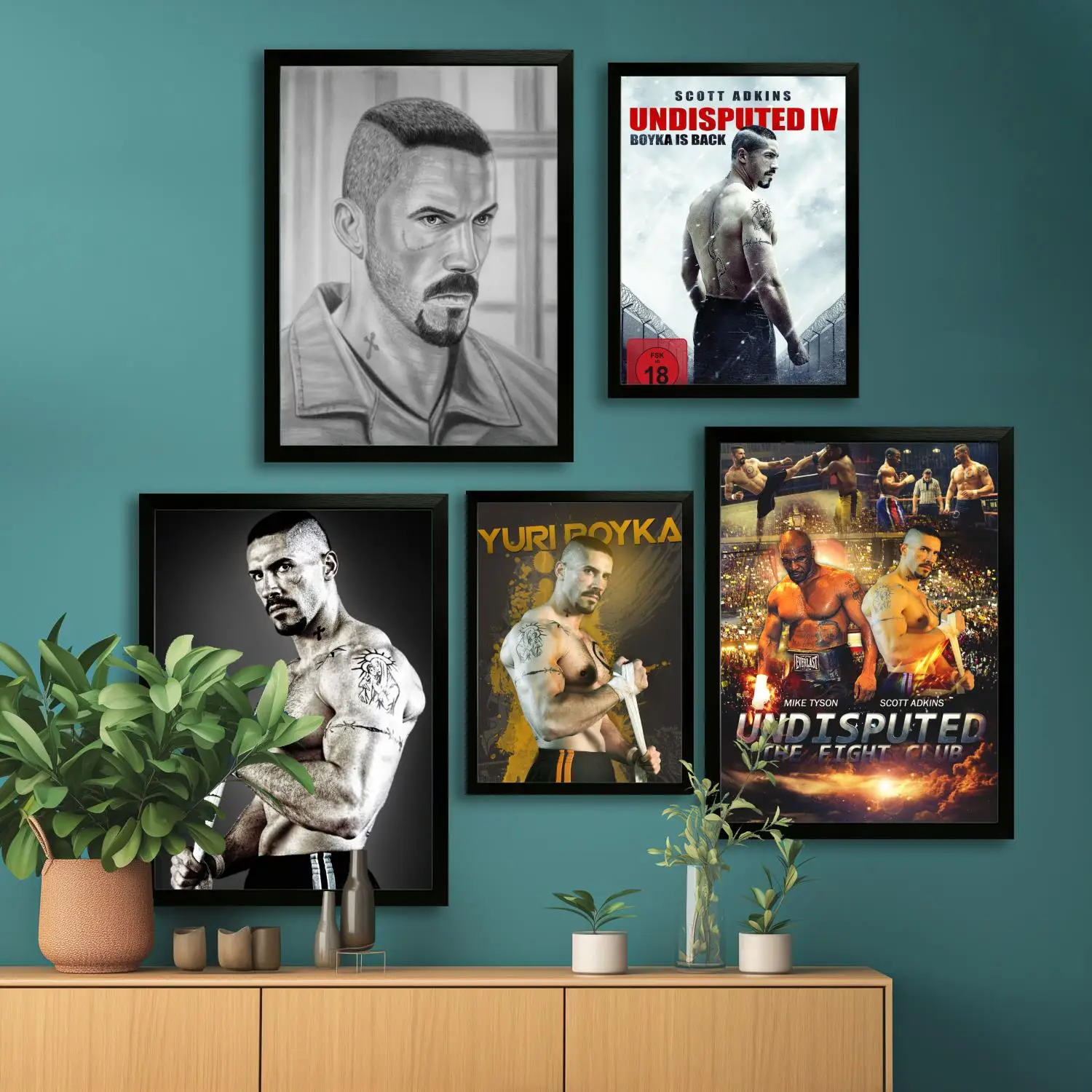 Boyka الممثل الملاكم قماش ملصق فني وطباعة صورة فنية جدارية، ملصقات ديكور غرفة نوم الأسرة الحديثة، اللوحة الزخرفية #1